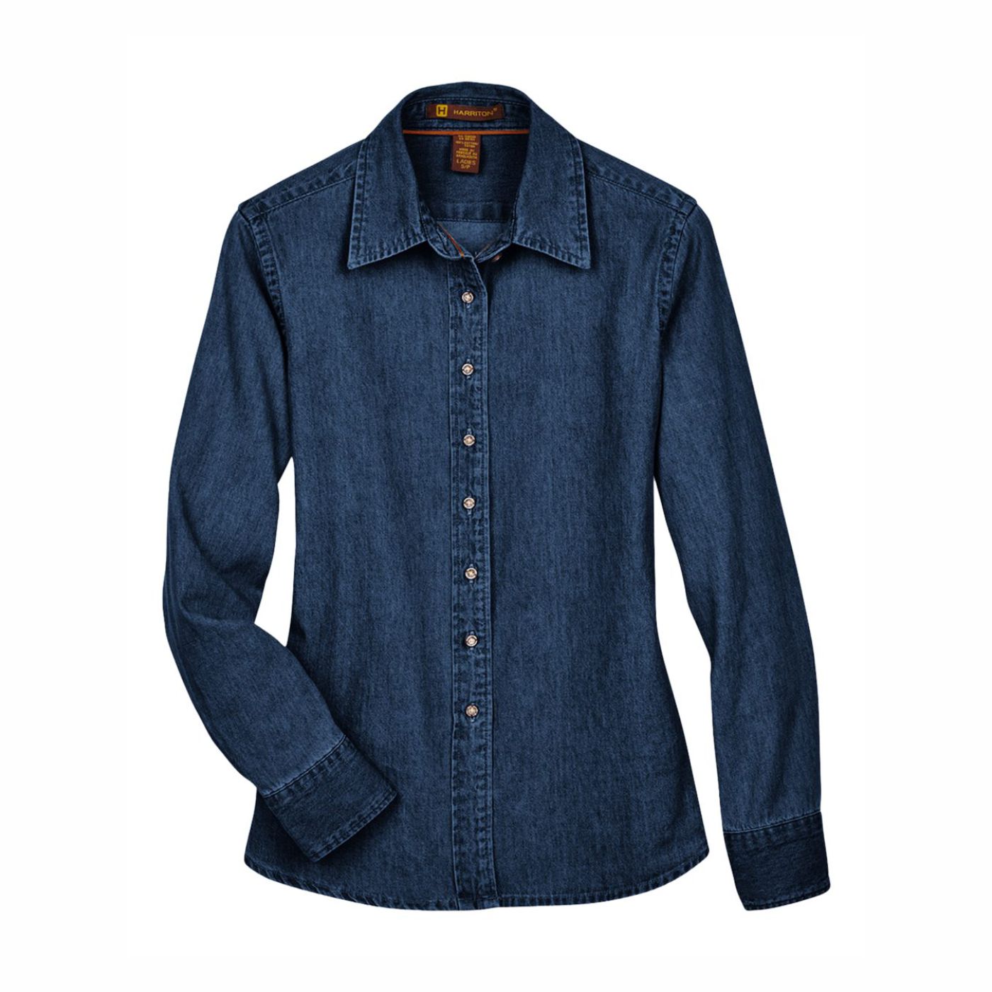 Harriton Long Sleeve Denim Shirt - Image 3
