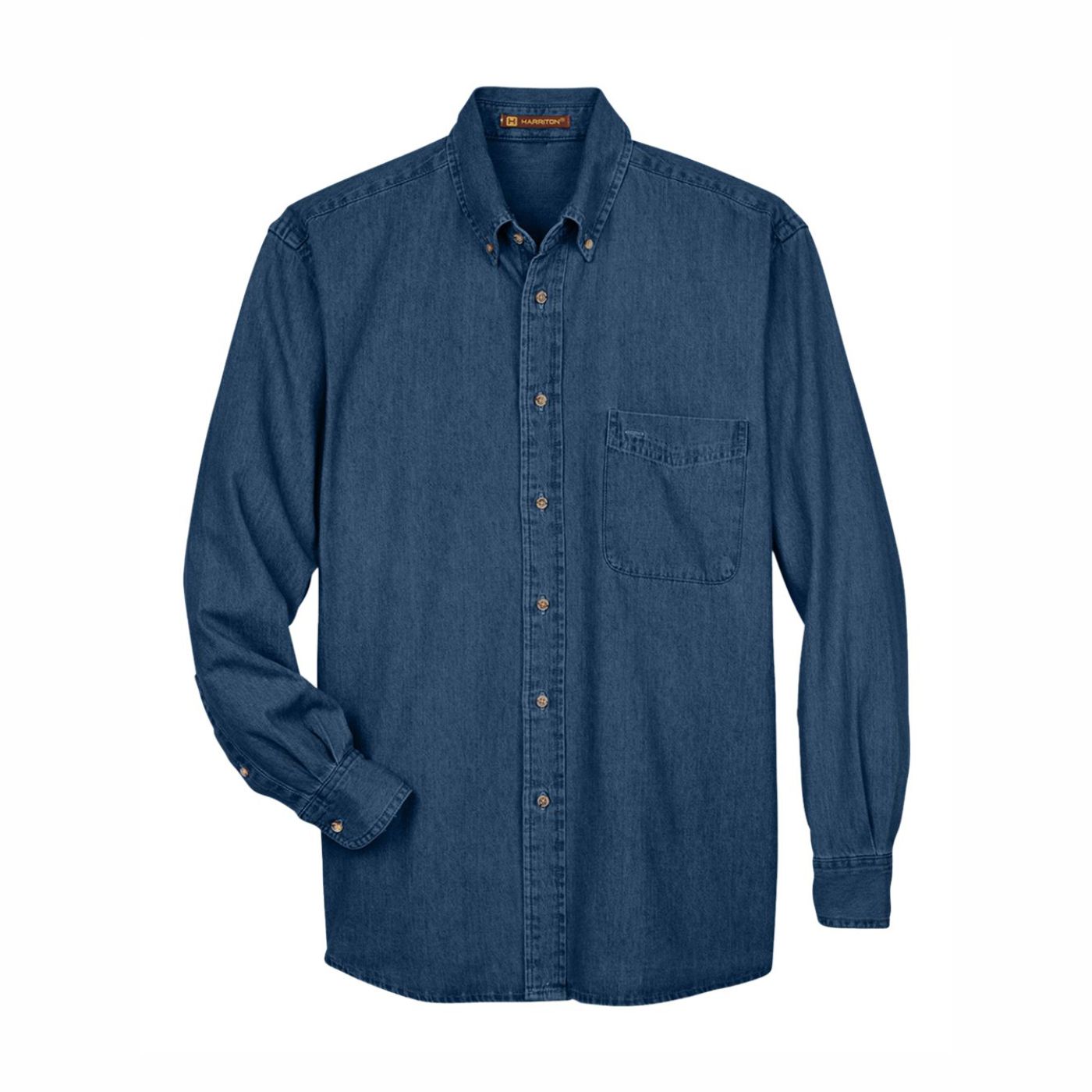 Harriton Long Sleeve Denim Shirt - Image 2