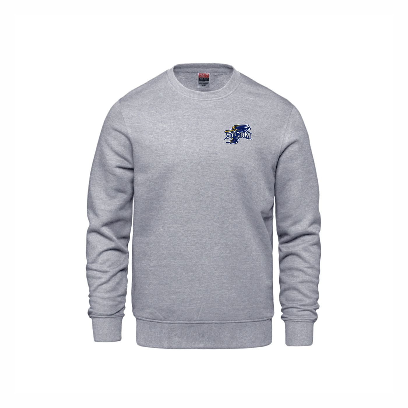 Left Chest Crewneck Fleece Sweater