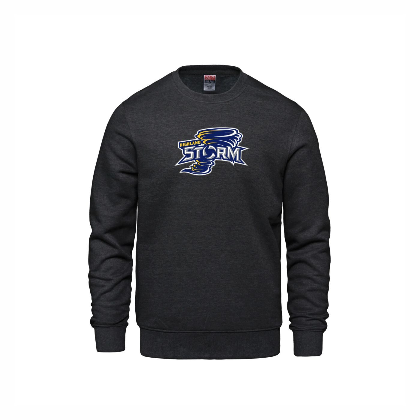 Full Front Crewneck Fleece Sweater