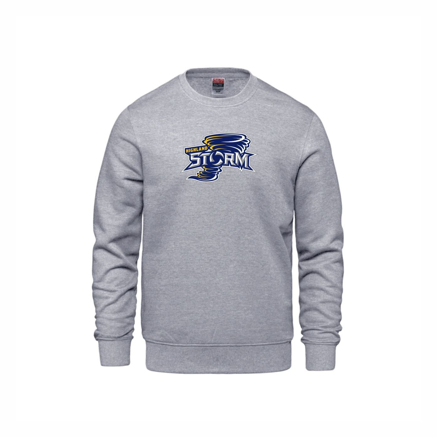 Full Front Crewneck Fleece Sweater - Image 3