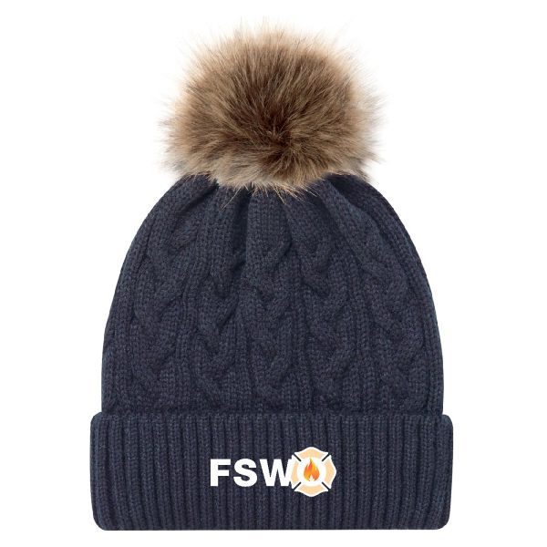 Faux Fur Pom Pom Toque - Image 2