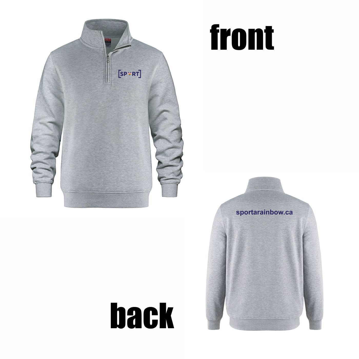 1/4 Zip Sweater (Website Logo) - Image 2