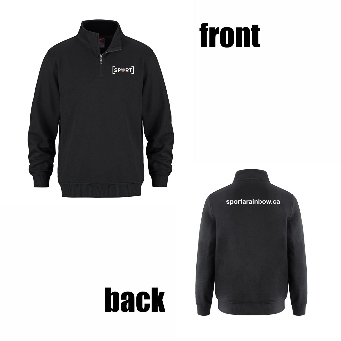 1/4 Zip Sweater (Website Logo) - Image 3