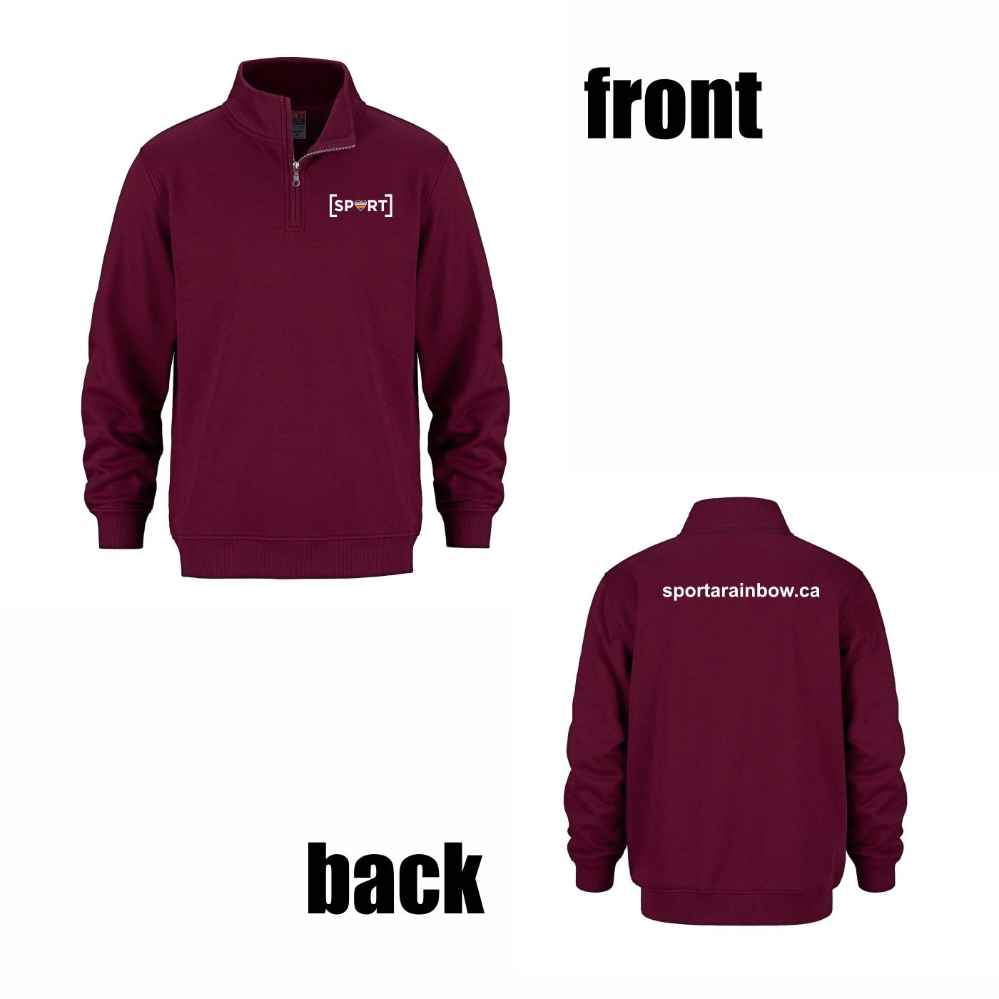 1/4 Zip Sweater (Website Logo)