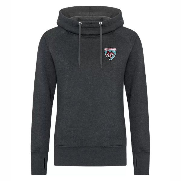 Ladies Vintage Scuba Neck Hoodie - Image 3