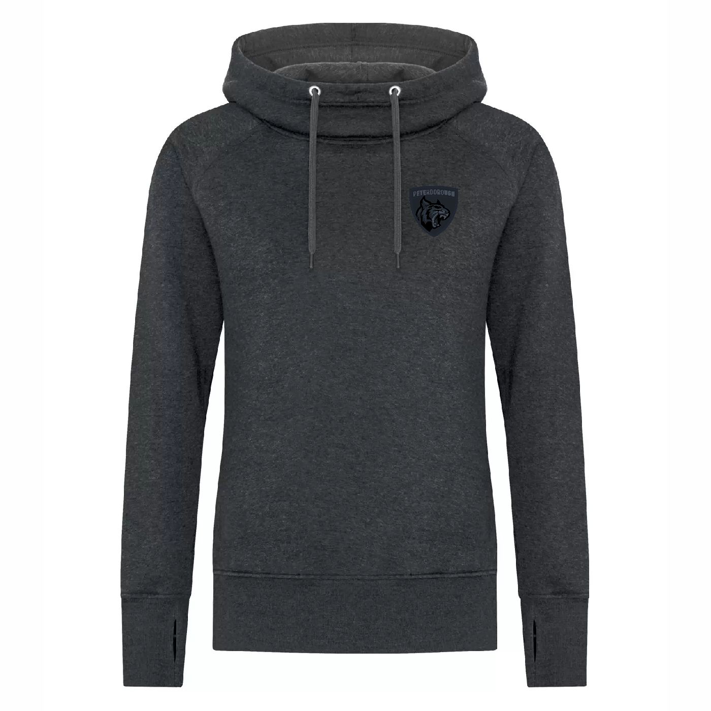 Ladies Vintage Scuba Neck Hoodie - Image 2