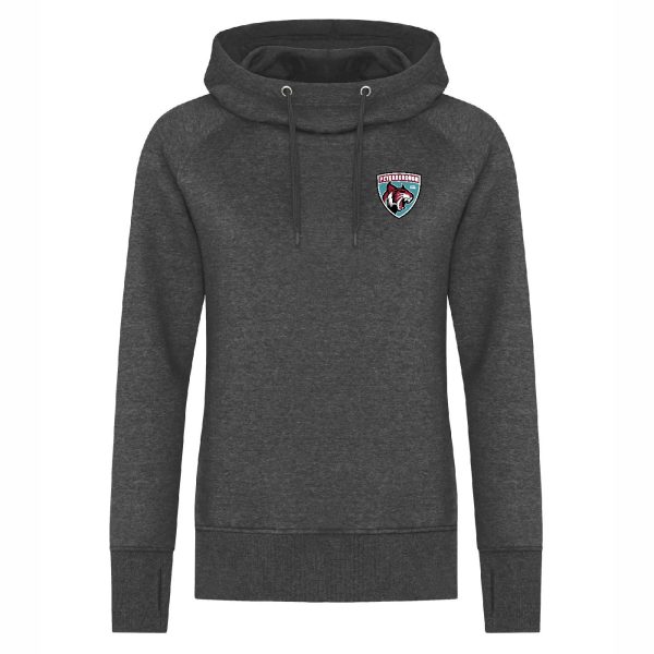 Ladies Vintage Scuba Neck Hoodie