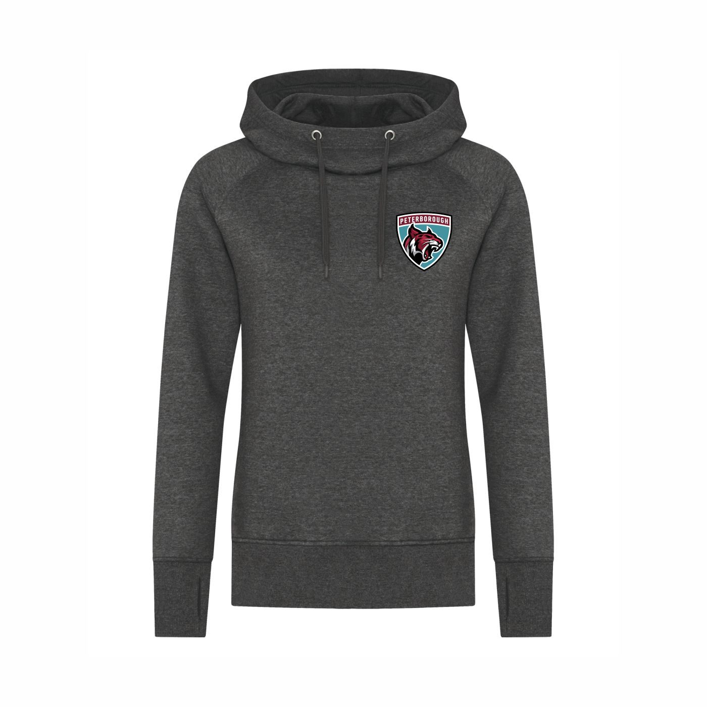 Ladies Vintage Scuba Neck Hoodie
