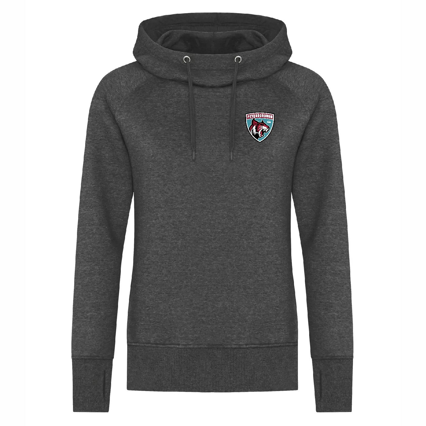 Ladies Vintage Scuba Neck Hoodie