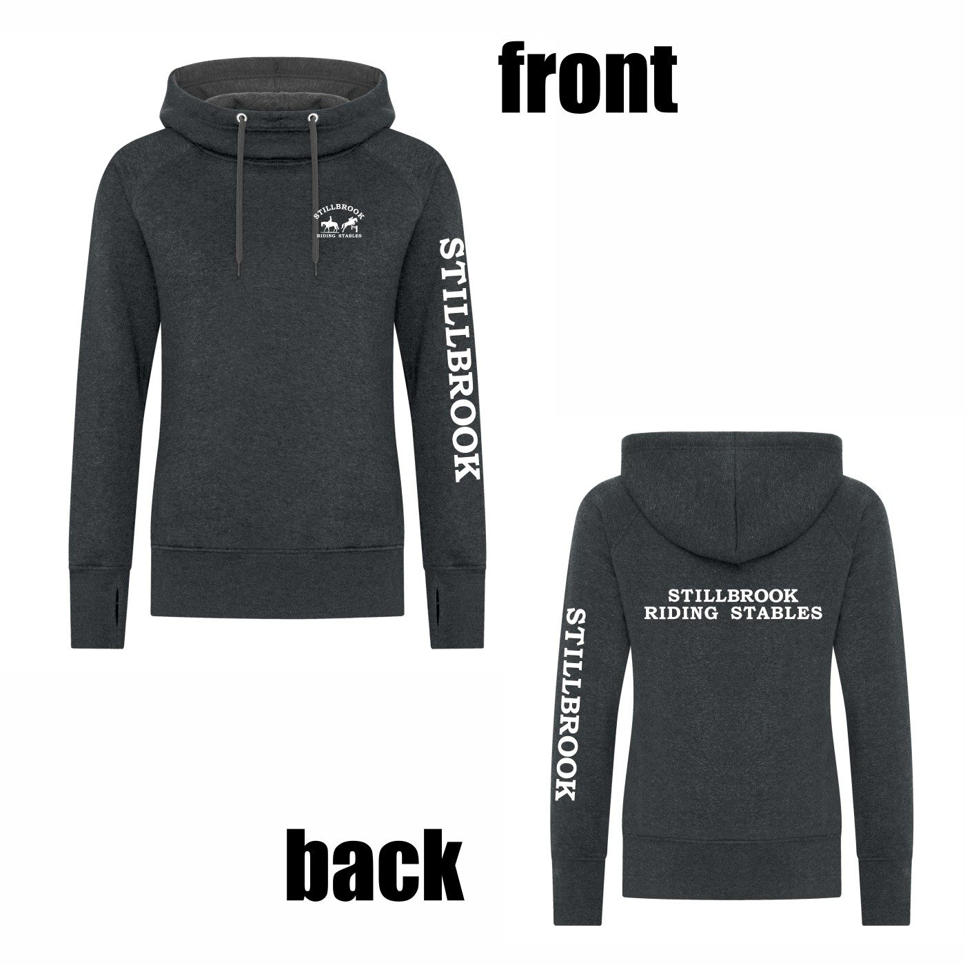 Ladies Premium Scuba Neck Pullover Hoodie - Image 2