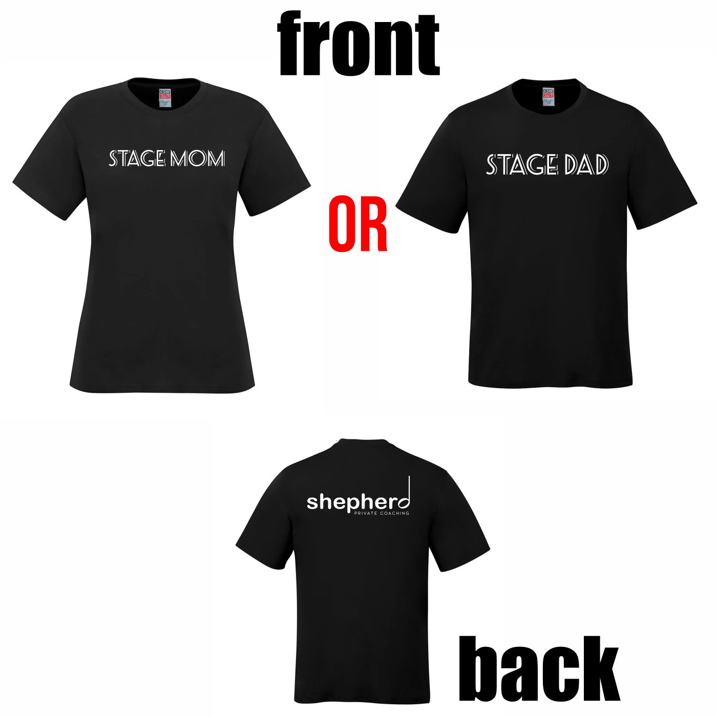 "Stage Mom / Stage Dad" Cotton T-shirt - Image 12