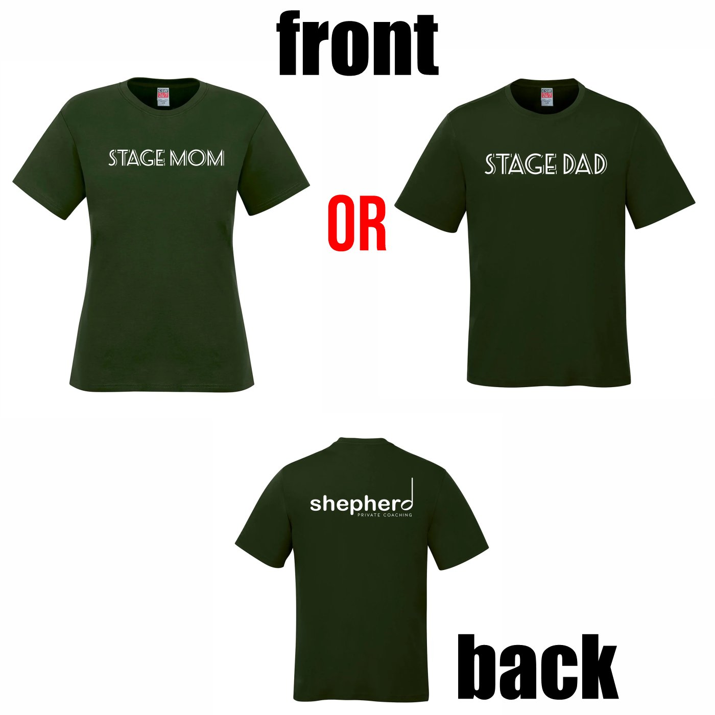 "Stage Mom / Stage Dad" Cotton T-shirt - Image 10