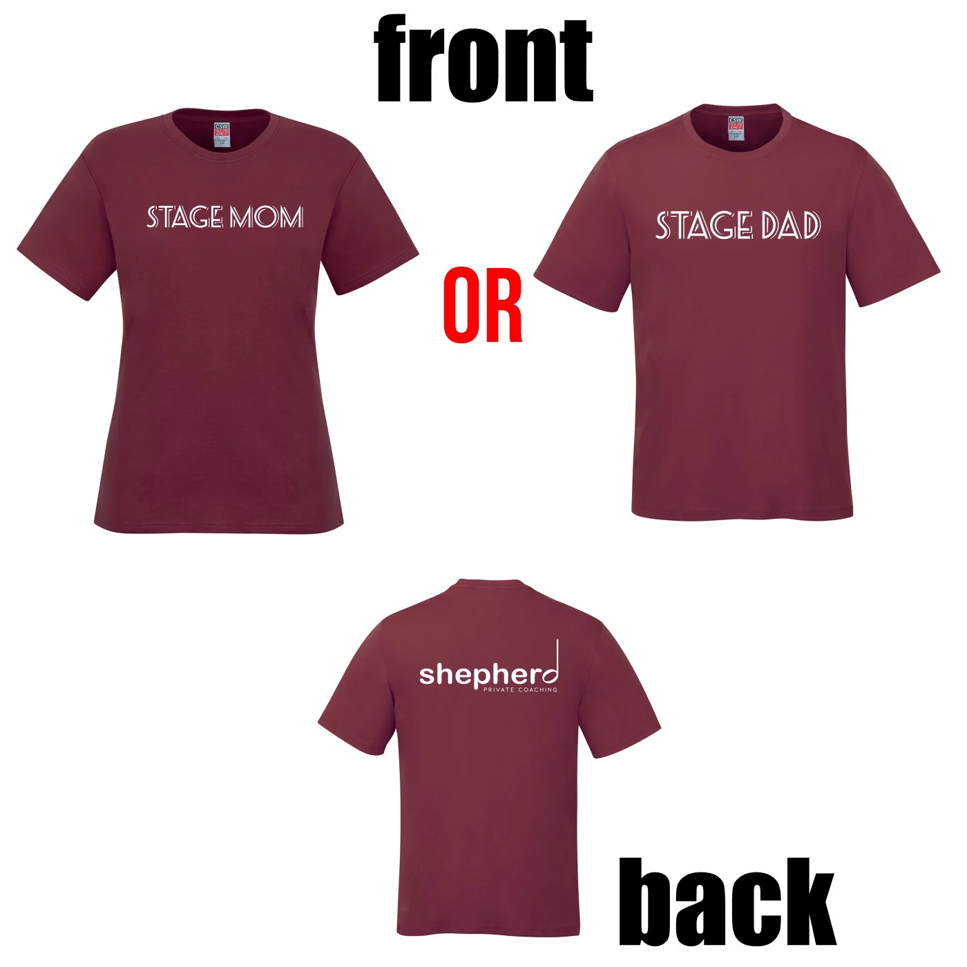 "Stage Mom / Stage Dad" Cotton T-shirt - Image 8