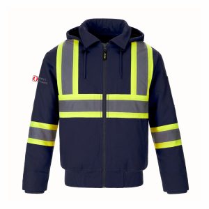 Hi-Vis Insulated Polyester Canvas Workwear Parka