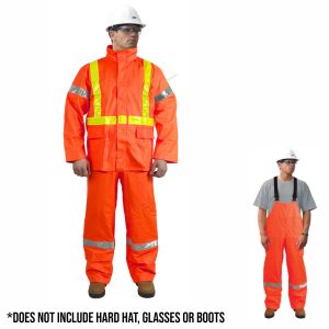 2-Piece Safety Rainsuit (Jacket & Bib Overall)