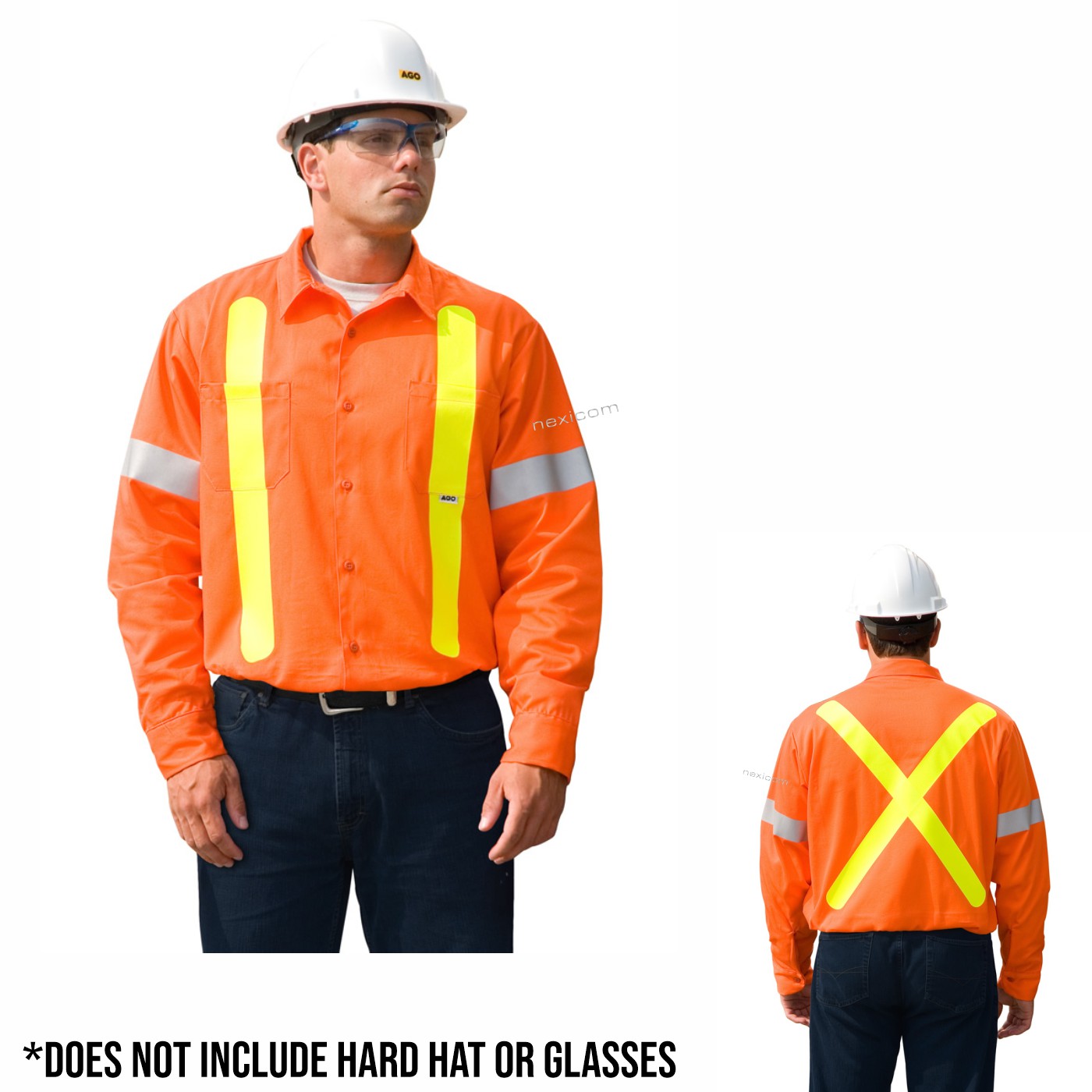 Cotton Twill Safety Short Sleeve Work Shirt - Image 3