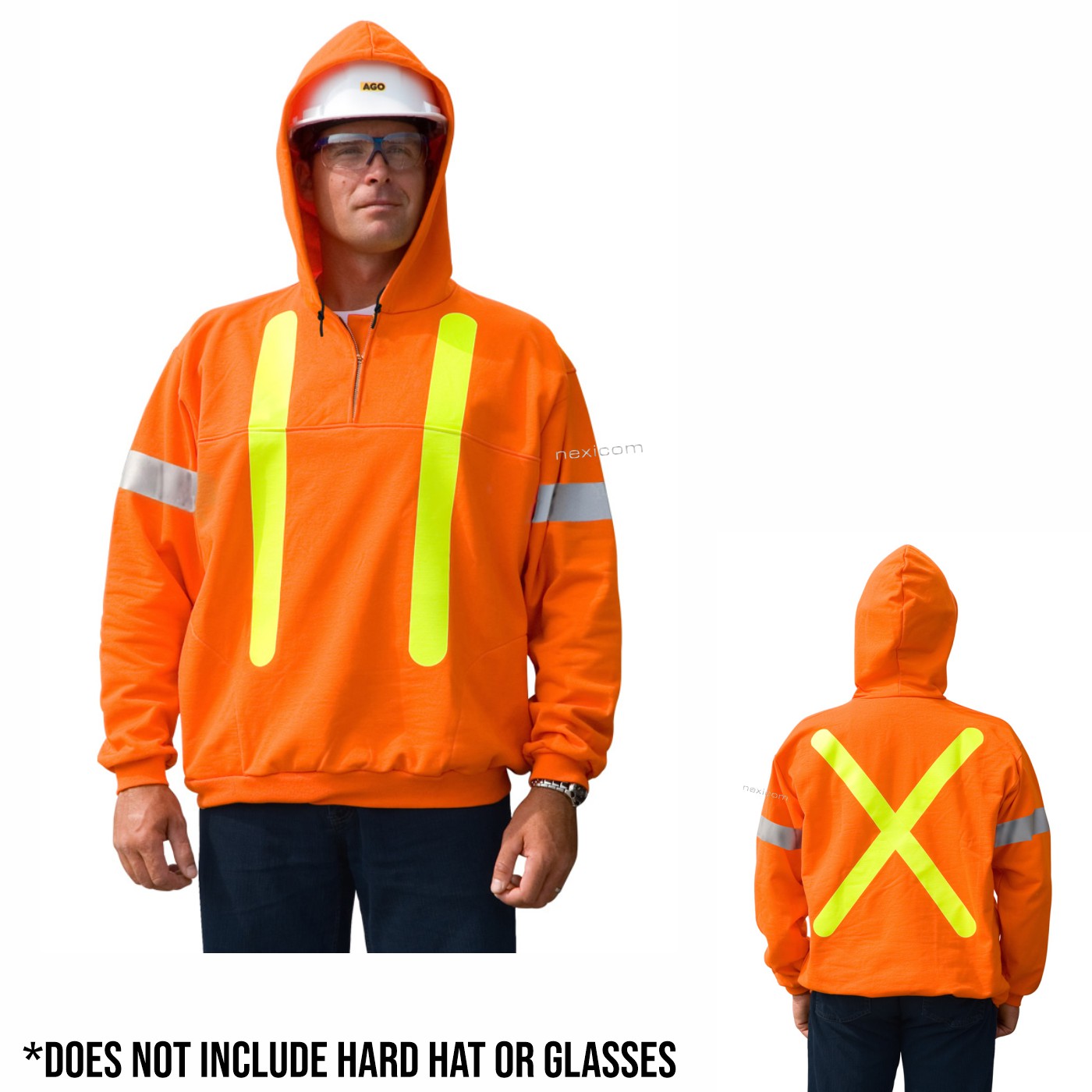 Cotton Safety 1/4 Zip Hoodie - Image 3