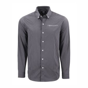 Cutter & Buck Skyline Eco Gingham Long Sleeve Dress Shirt