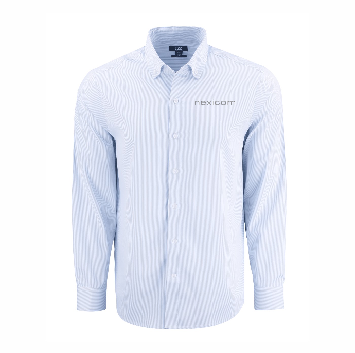 Cutter & Buck Skyline Eco Pinstripe Long Sleeve Dress Shirt - Image 2
