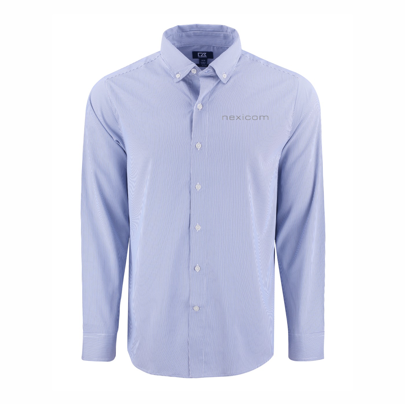 Cutter & Buck Skyline Eco Pinstripe Long Sleeve Dress Shirt - Image 3