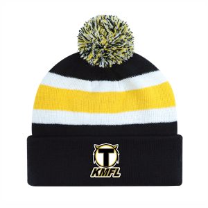 Striped Pom Pom Toque