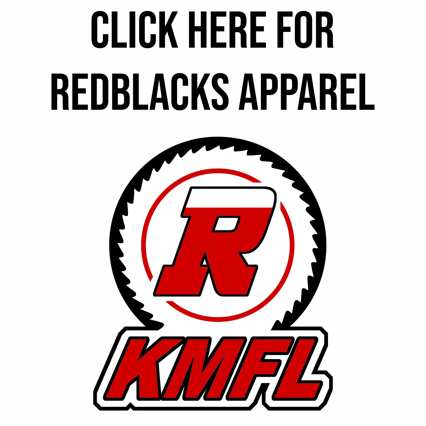 Redblacks apparel KMFL Redblacks e-store